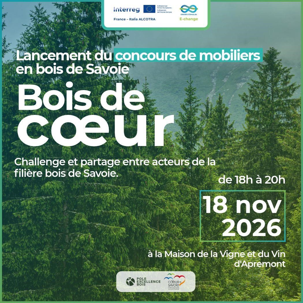 Bois de Cœur : lancement du concours de mobiliers en bois de Savoie.